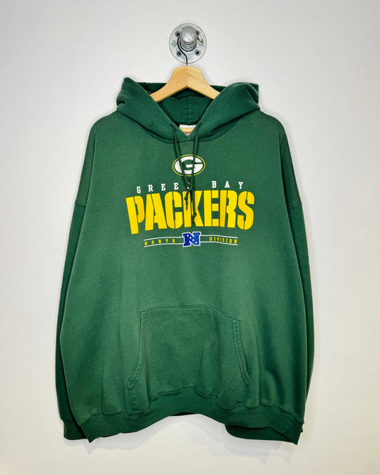 Vintage Boxy Green Bay Packers Faded Green Hoodie