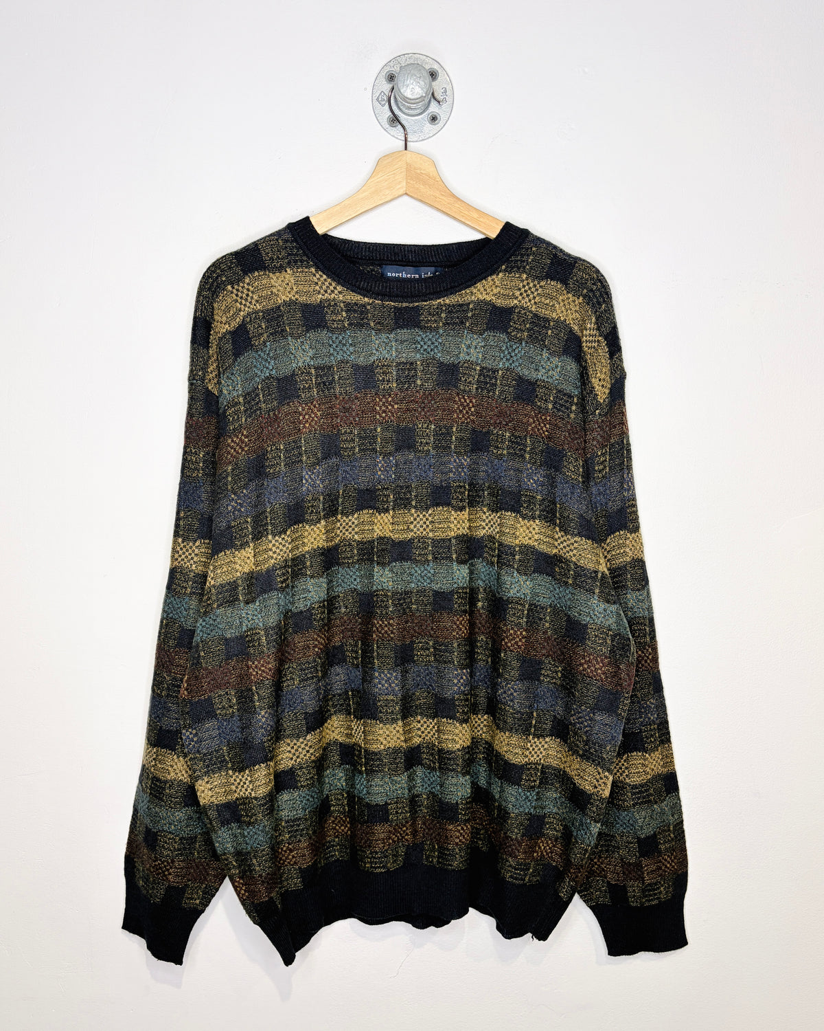 Vintage Northern Isles Earth Tone & Black Sweater