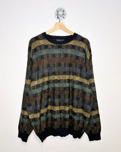 Vintage Northern Isles Earth Tone & Black Sweater