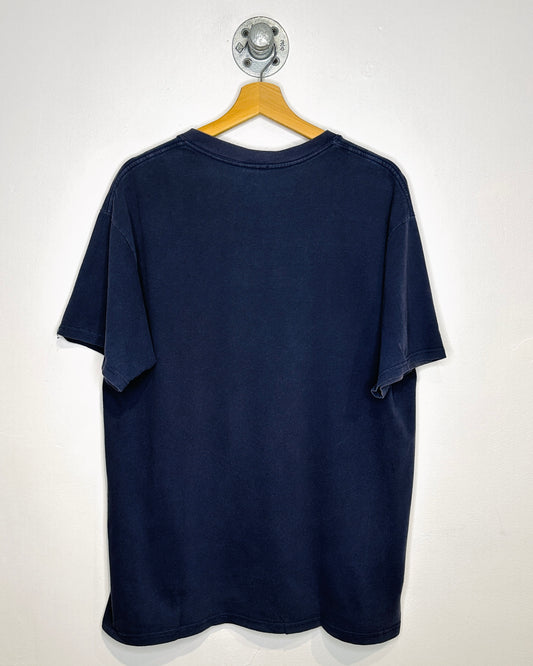Vintage Play Hard Soccer Navy Blue Tee Shirt
