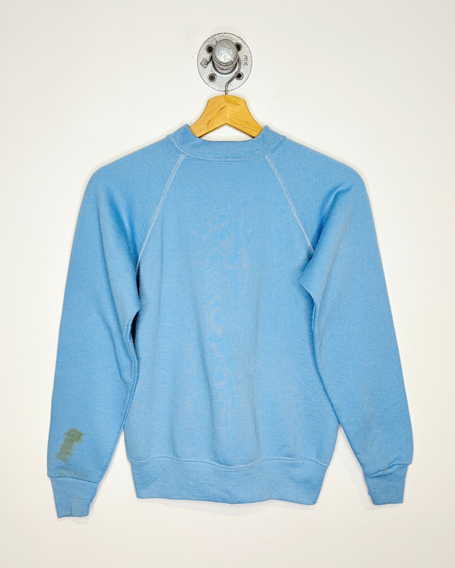 Vintage 70s Mickey Mouse Raglan Baby Blue Crewneck Sweatshirt