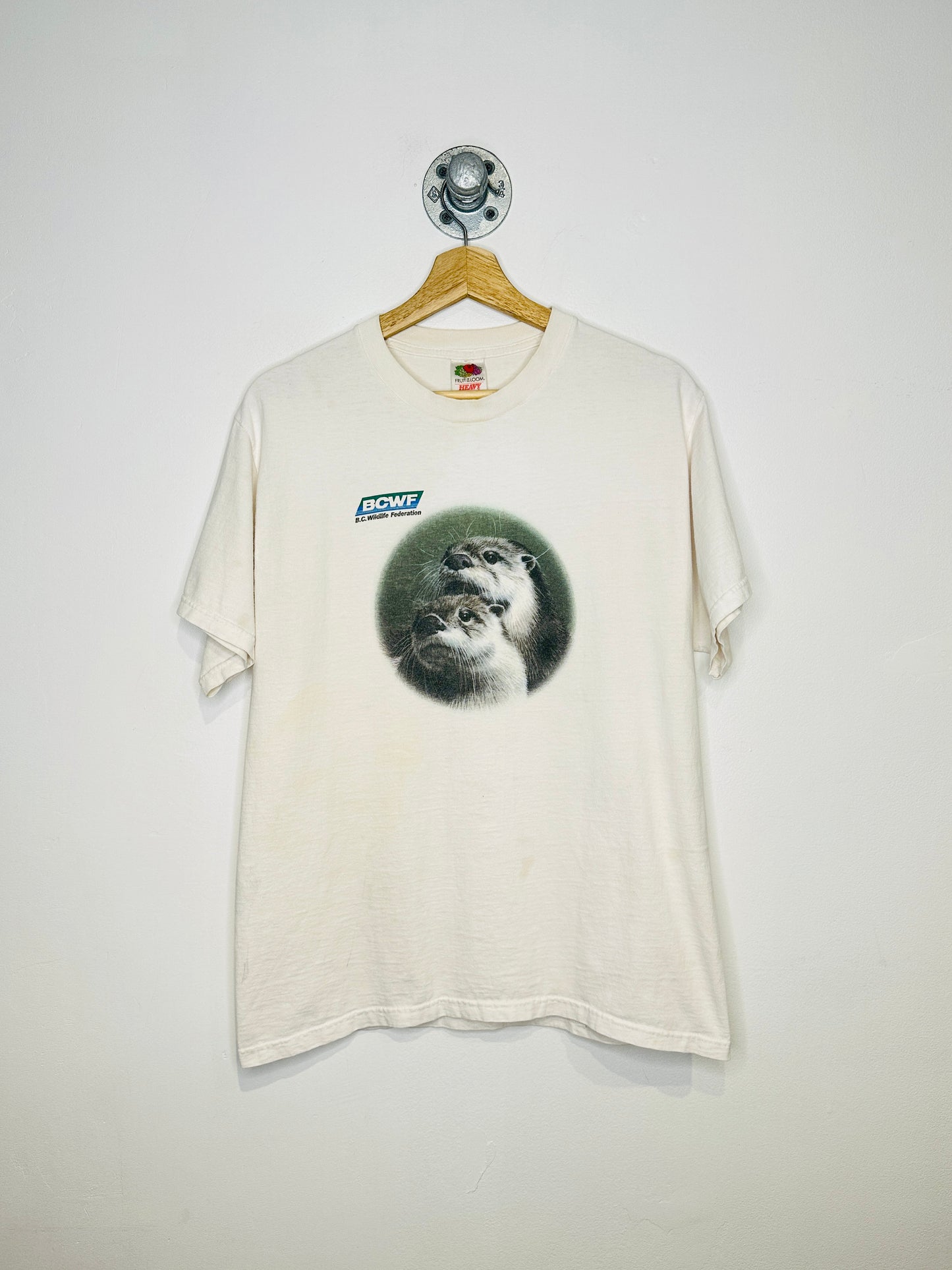 Vintage 1990s B.C. Wildlife Federation BCWF White Tee Shirt