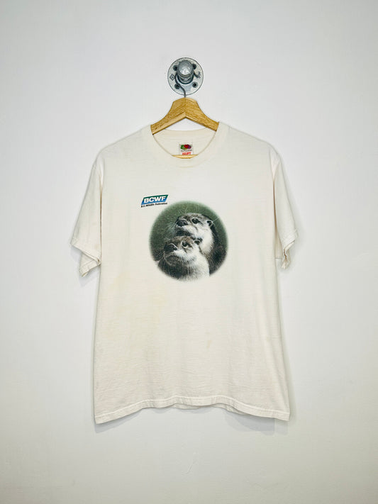 Vintage 1990s B.C. Wildlife Federation BCWF White Tee Shirt