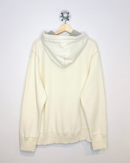 2000s American Eagle New York Heavyweight White Zip Up Hoodie