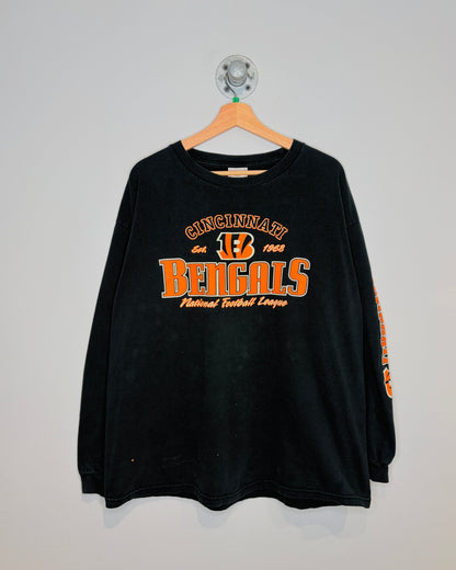 Cincinnati Bengals Black Logo Long Sleeve Tee Shirt