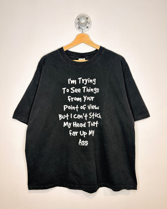 2000s “See Things From Your Point Of View” Black Tee Shirt