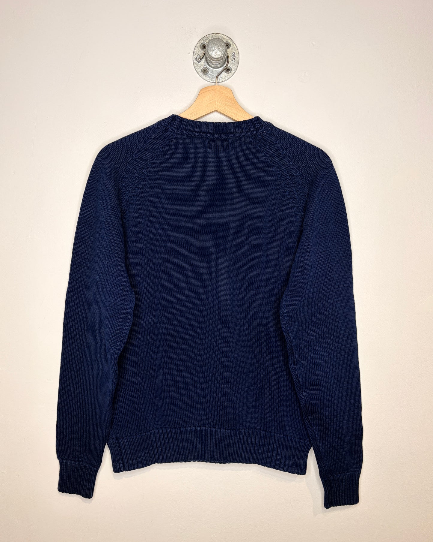 Vintage Lands End Faded Navy Blue Sweater