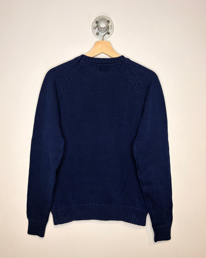 Vintage Lands End Faded Navy Blue Sweater