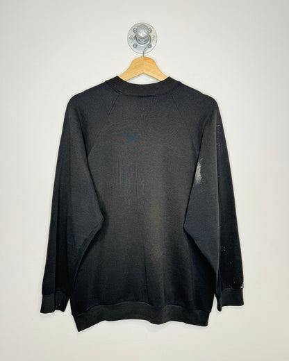 Vintage 90s Distressed Blank Raglan Crewneck Sweatshirt