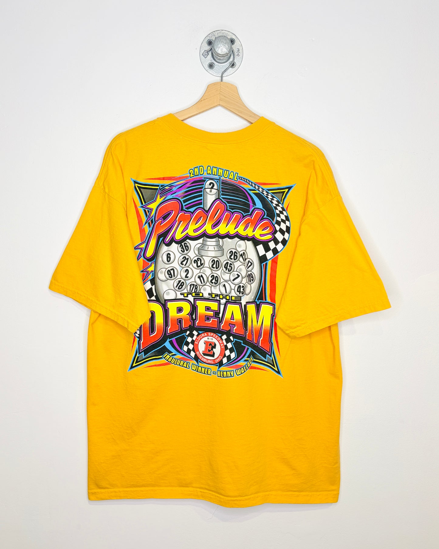 2000s Prelude Dream Dirt Racing Yellow Tee Shirt
