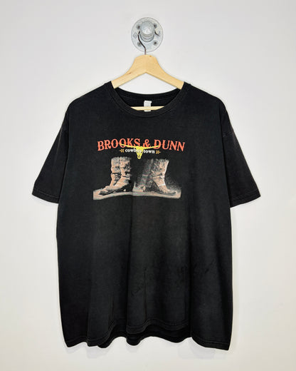 Brooks & Dunn Cowboy Town Black Band Tee Shirt