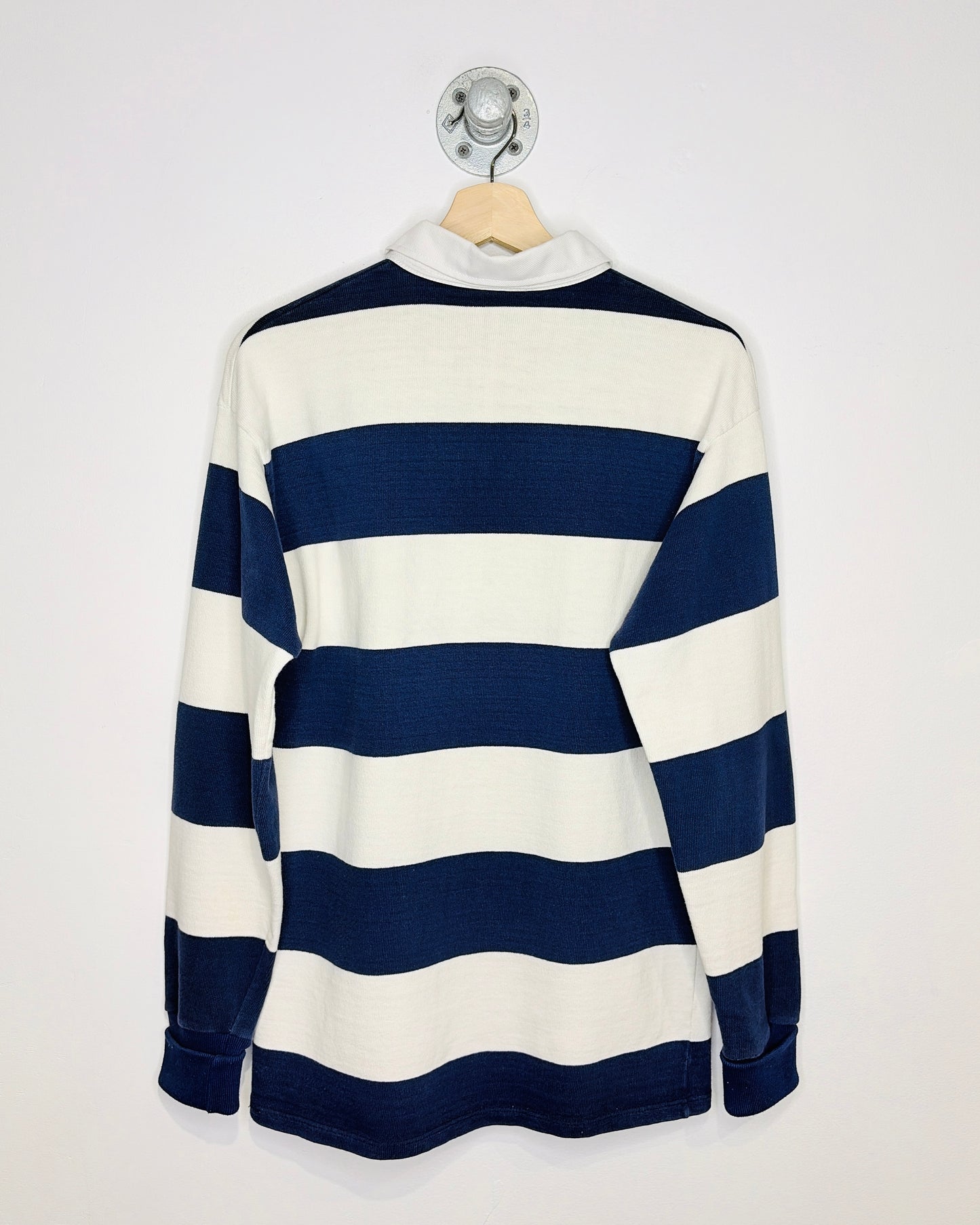 Vintage 90s Pharmacy University Of Alberta Navy & White Rugby Shirt