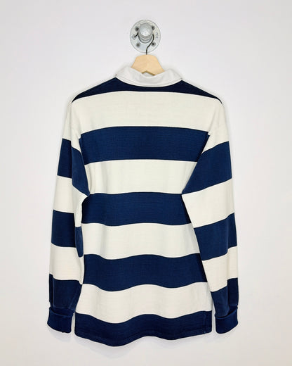Vintage 90s Pharmacy University Of Alberta Navy & White Rugby Shirt