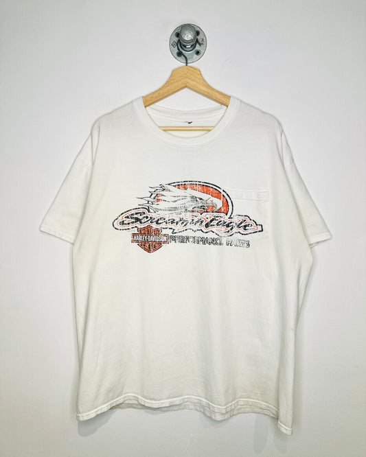 Harley-Davidson Performance Parts One Pocket White Tee Shirt