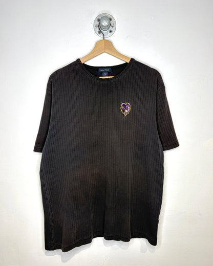 2009 Nautica Baltimore Ravens Ribbed Black Tee Shirt