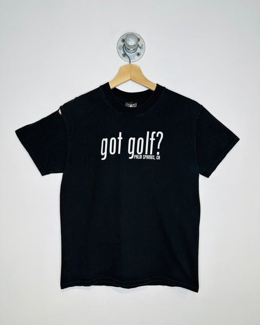 Vintage Early 2000s Got Golf? Palm Springs Black Tee Shirt