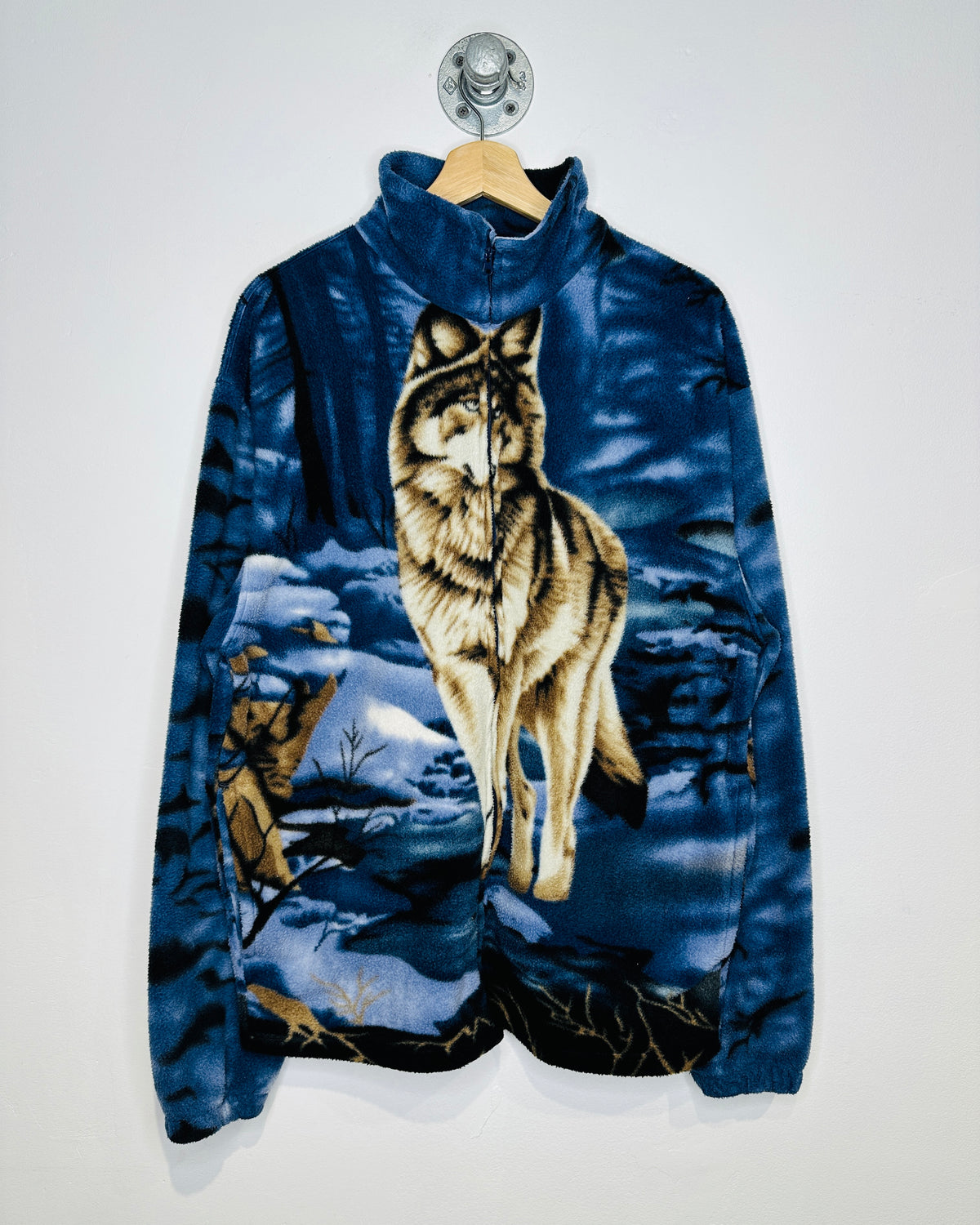 Azura Wolf All-Over-Print Polyester Zip Up Jacket