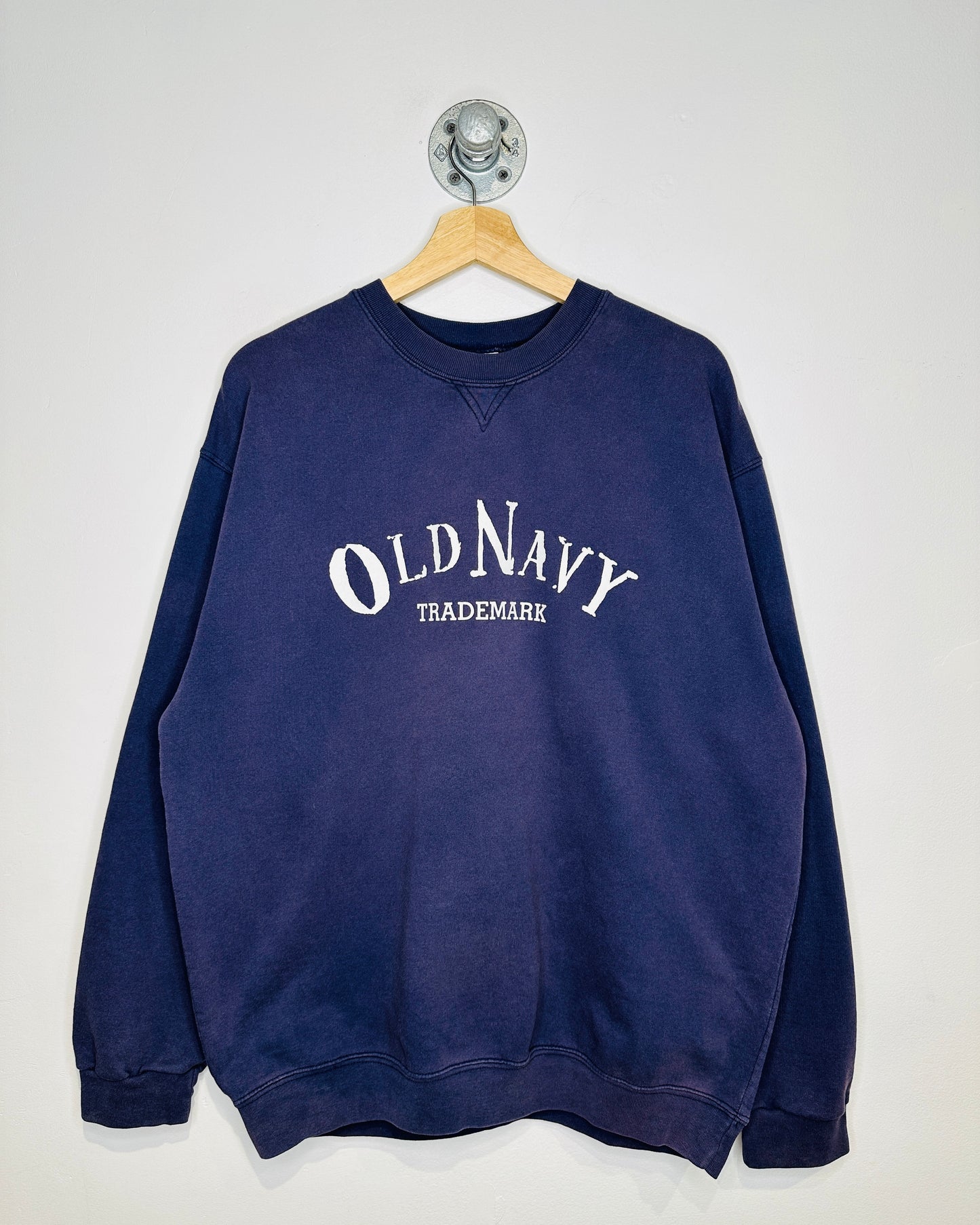 Vintage Late 1990s Old Navy Eggplant Faded Crewneck Sweatshirt