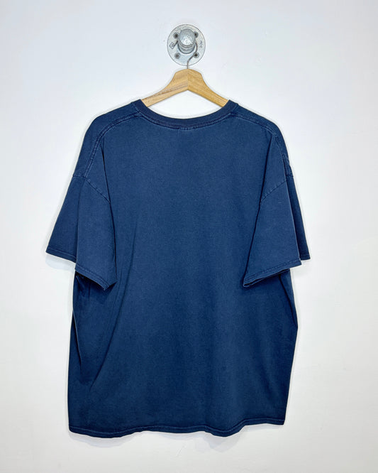 2000s Michigan Script Faded Navy Blue Varsity Shirt