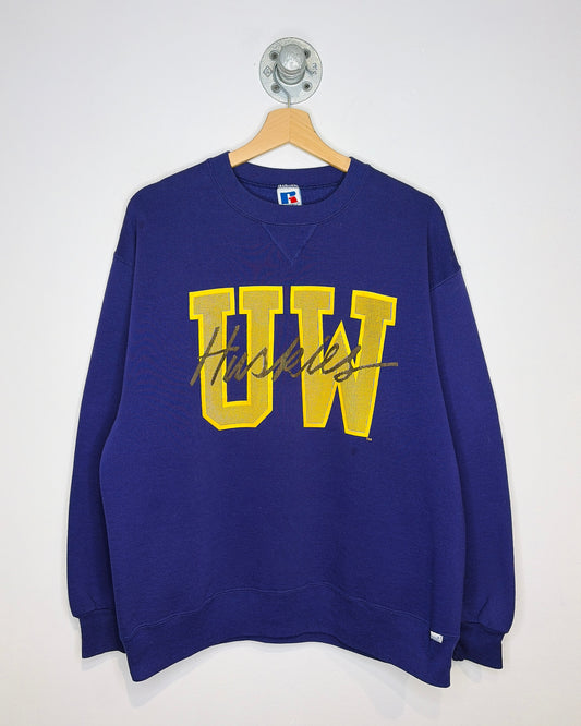 Vintage 1990s UW Huskies Purple Crewneck Sweatshirt