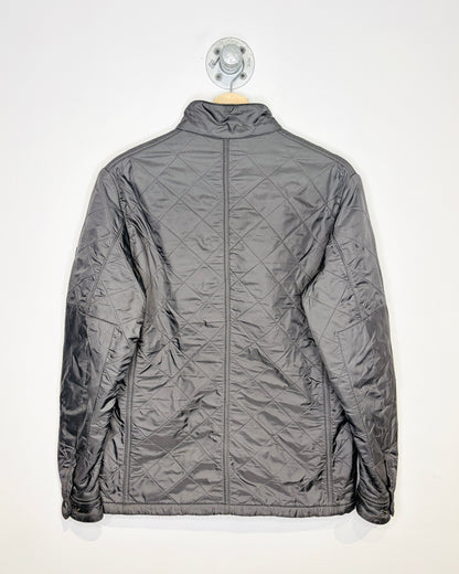 Women’s Barbour International Dark Grey Fleece-Lined Quilted Jacket