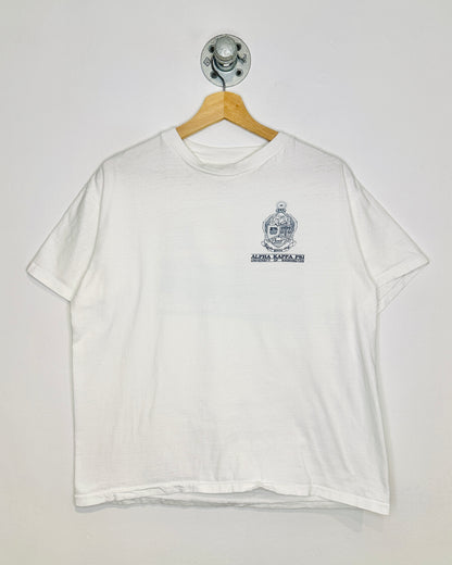 Vintage 1991 Alpha Kappa Psi Rush White Tee Shirt u