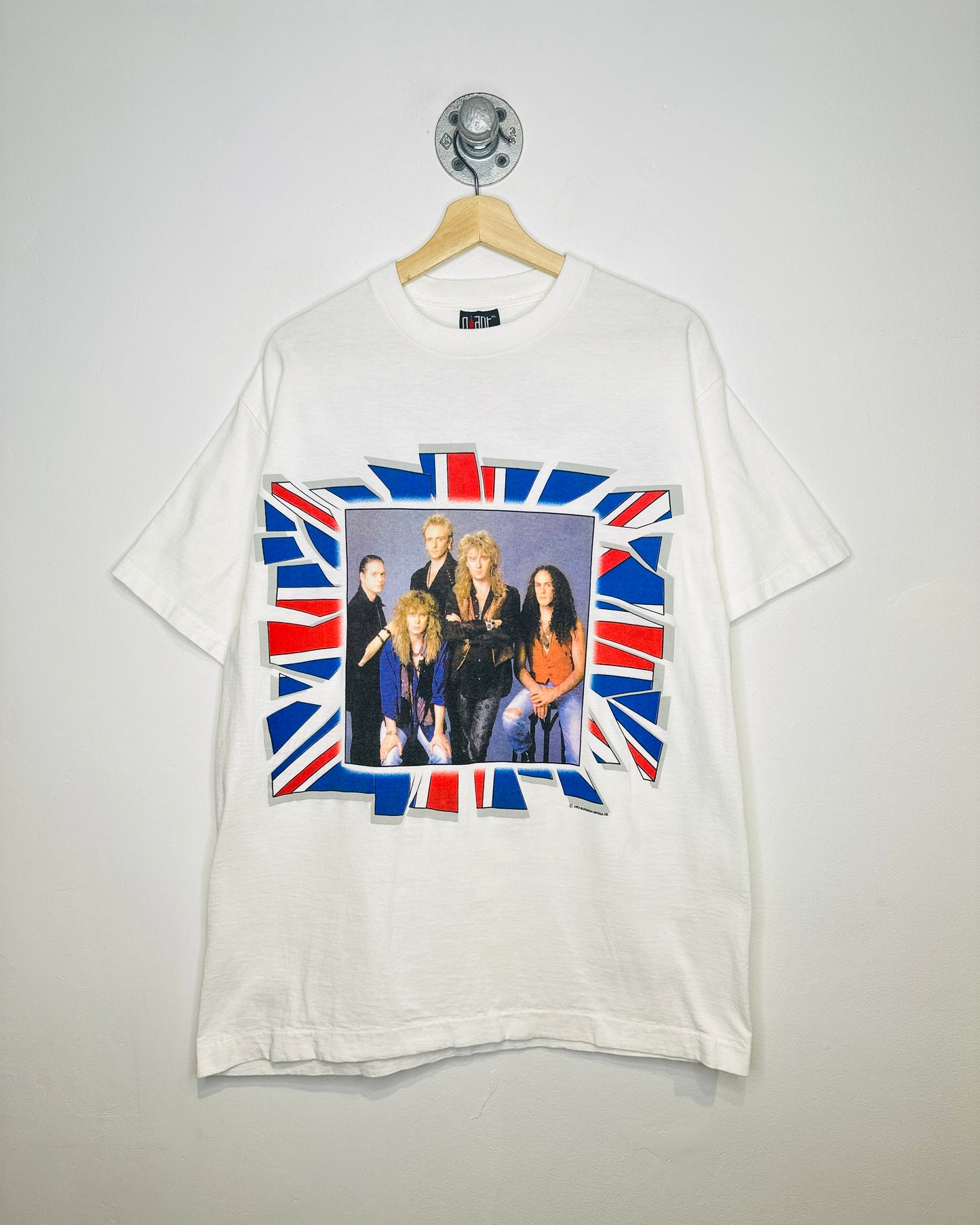 Vintage 1993 Def Leppard The 7-Day Weekend Tour White Tee Shirt