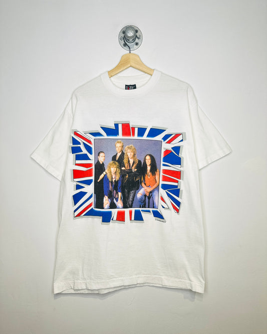 Vintage 1993 Def Leppard The 7-Day Weekend Tour White Tee Shirt