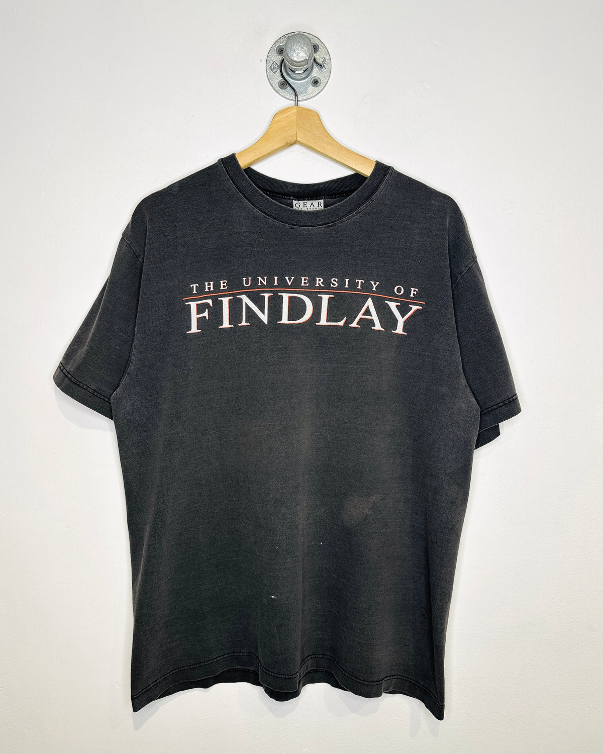 Vintage University of Findlay Faded Black Tee Shirt