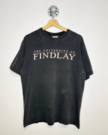 Vintage University of Findlay Faded Black Tee Shirt