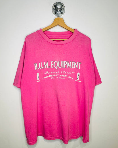 Vintage 90s B.U.M Equipment Pink Tee Shirt