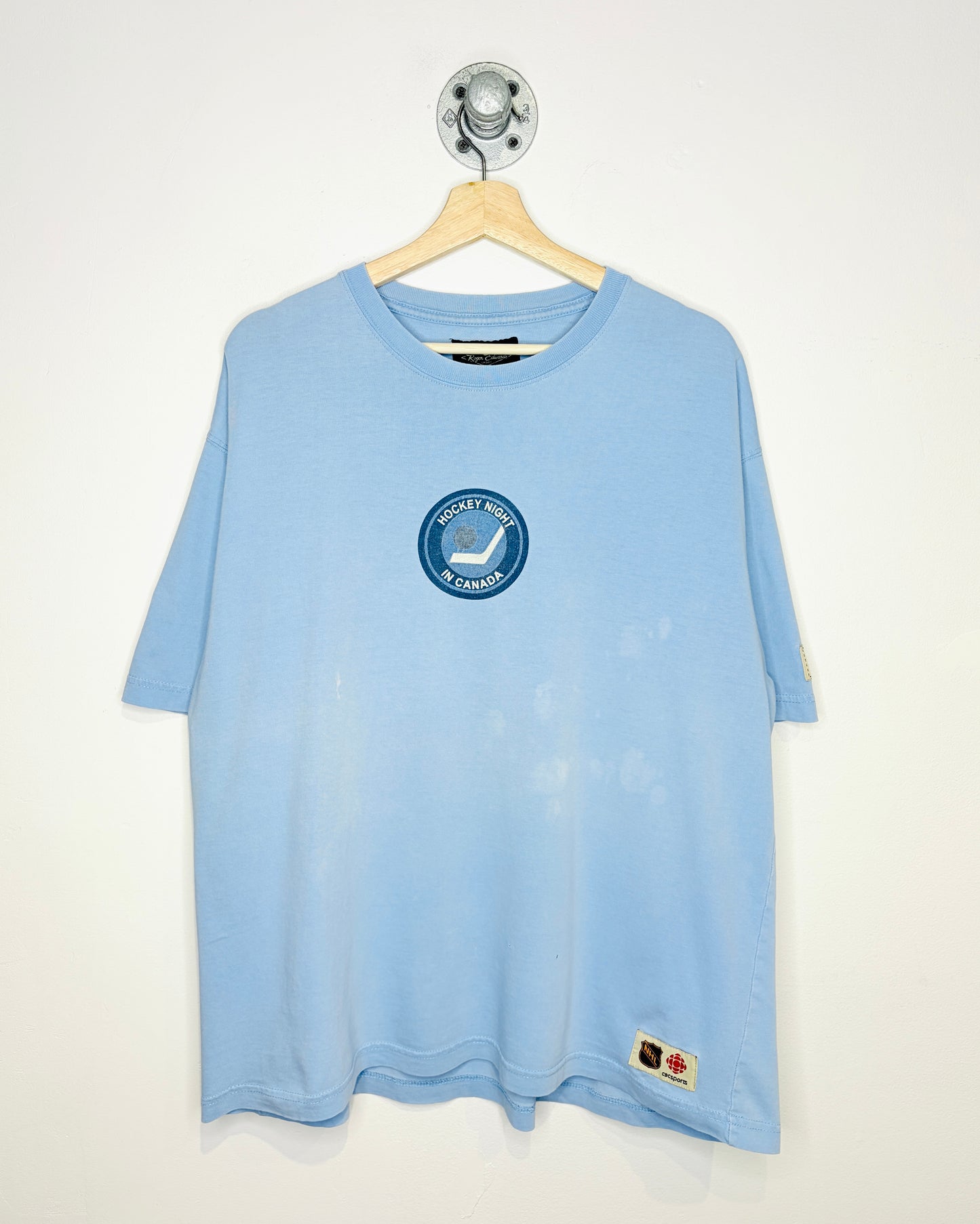 2000s Hockey Night In Canada Light Blue Tee Shirt
