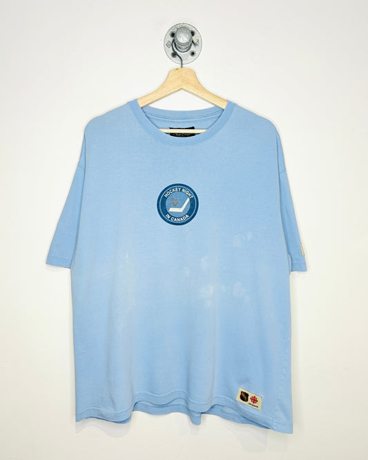 2000s Hockey Night In Canada Light Blue Tee Shirt