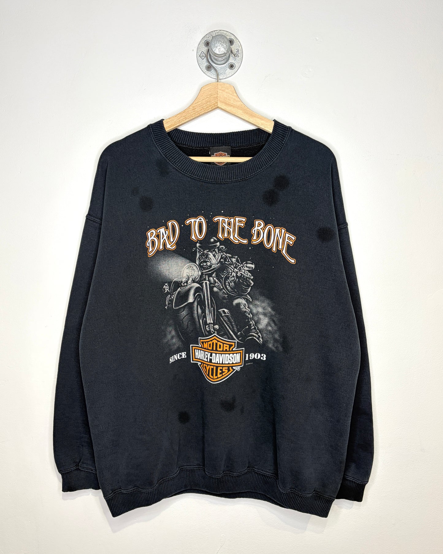 2008 Harley Davidson Newfoundland Black Crewneck Sweatshirt