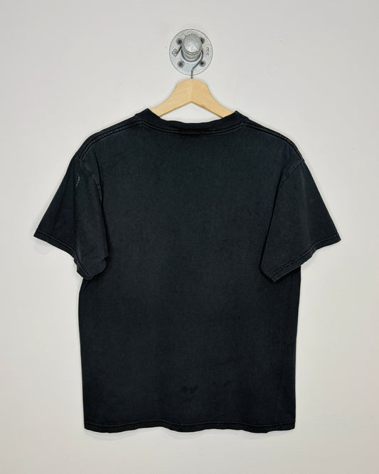 Vintage 2000s Bob Marley Zion Rootswear Faded Black Tee Shirt