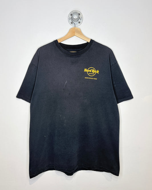 2000s Hard Rock Cafe Northfield Point Faded Black Tee Shirt