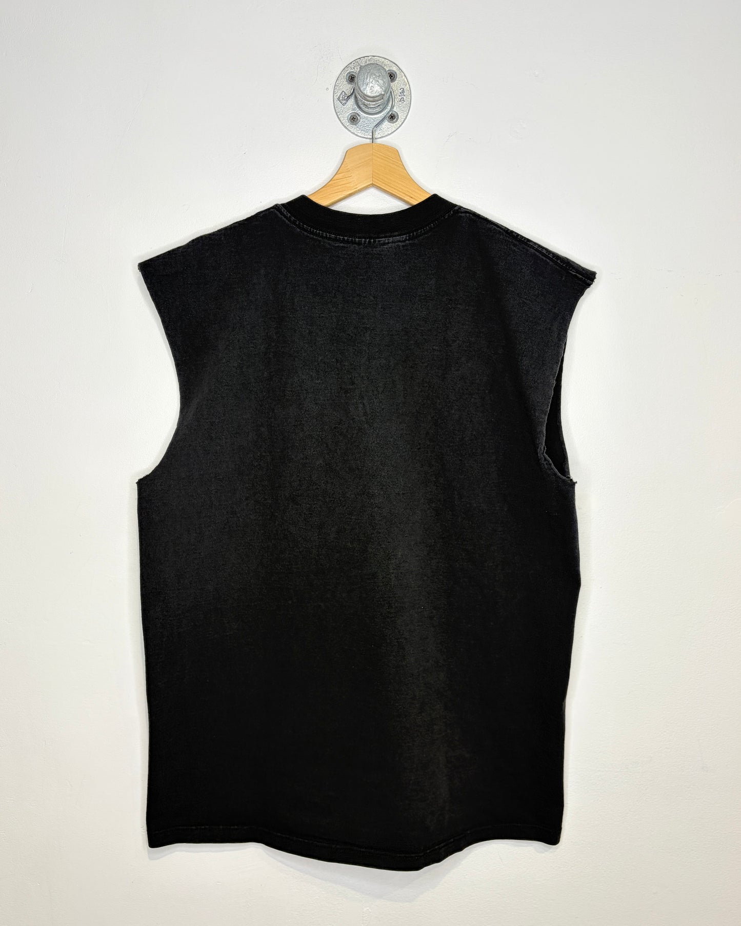Vintage Nike Athletics Faded Black Cut Off Tank Top