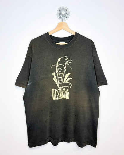 Vintage 1990s VA Ski Club Black Faded Black Tee Shirt