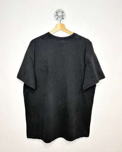 2000s Alaska Eagle Faded Black Tee Shirt