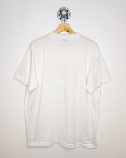 Vintage 90s WPLO NBC Radio White Tee Shirt