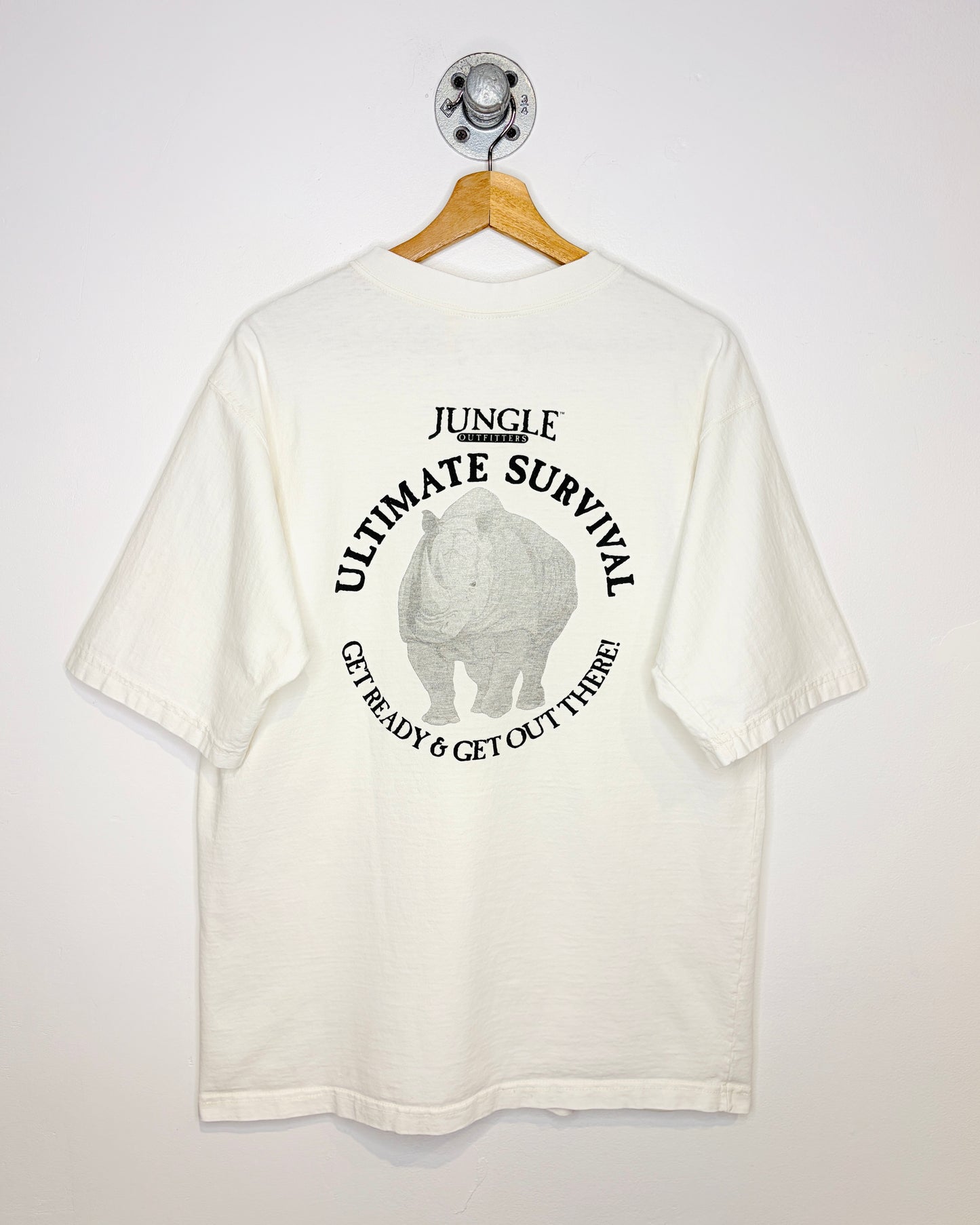 Vintage 90s Jungle Outfitters Heavyweight White Tee Shirt
