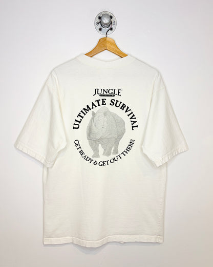 Vintage 90s Jungle Outfitters Heavyweight White Tee Shirt