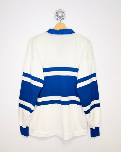Vintage 90s Edmonton Oilers TwoTone White Rugby Shirt