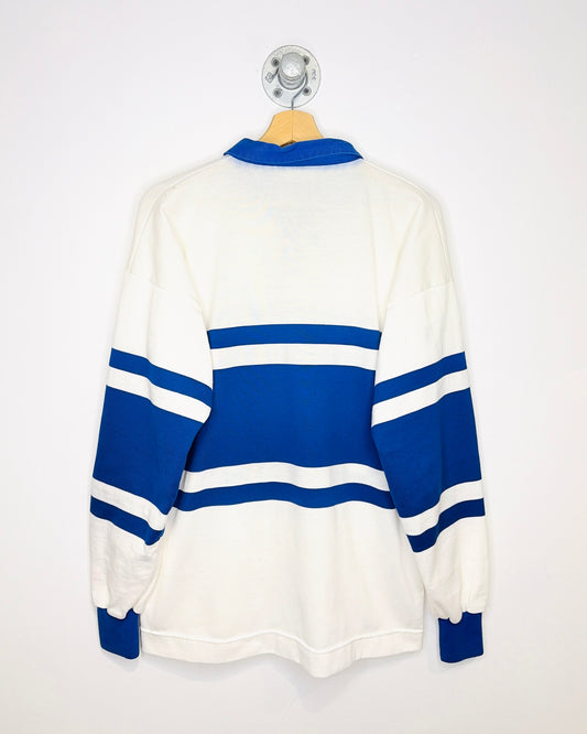 Vintage 90s Edmonton Oilers TwoTone White Rugby Shirt