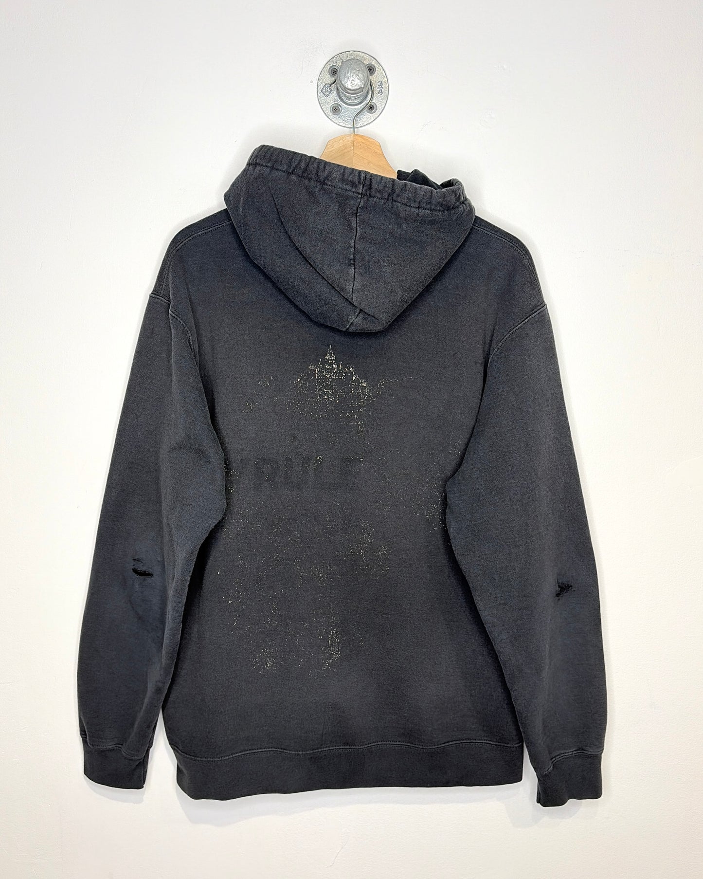 Nintendo Zelda Hyrule Faded Black Zip Up Hoodie