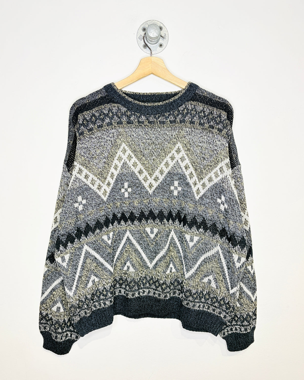Vintage 90s Rue21 Abstract Earth Tone Sweater