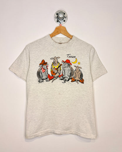 Vintage 1990 Texas Armadillos Grey Tee Shirt