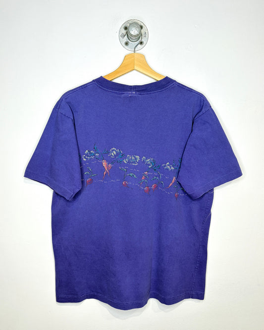 Vintage 90s Northern Reflections Vegetables Faded Purple Tee Shirt