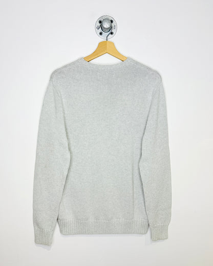 2000s Chaps Ralph Lauren Light Grey Sweater