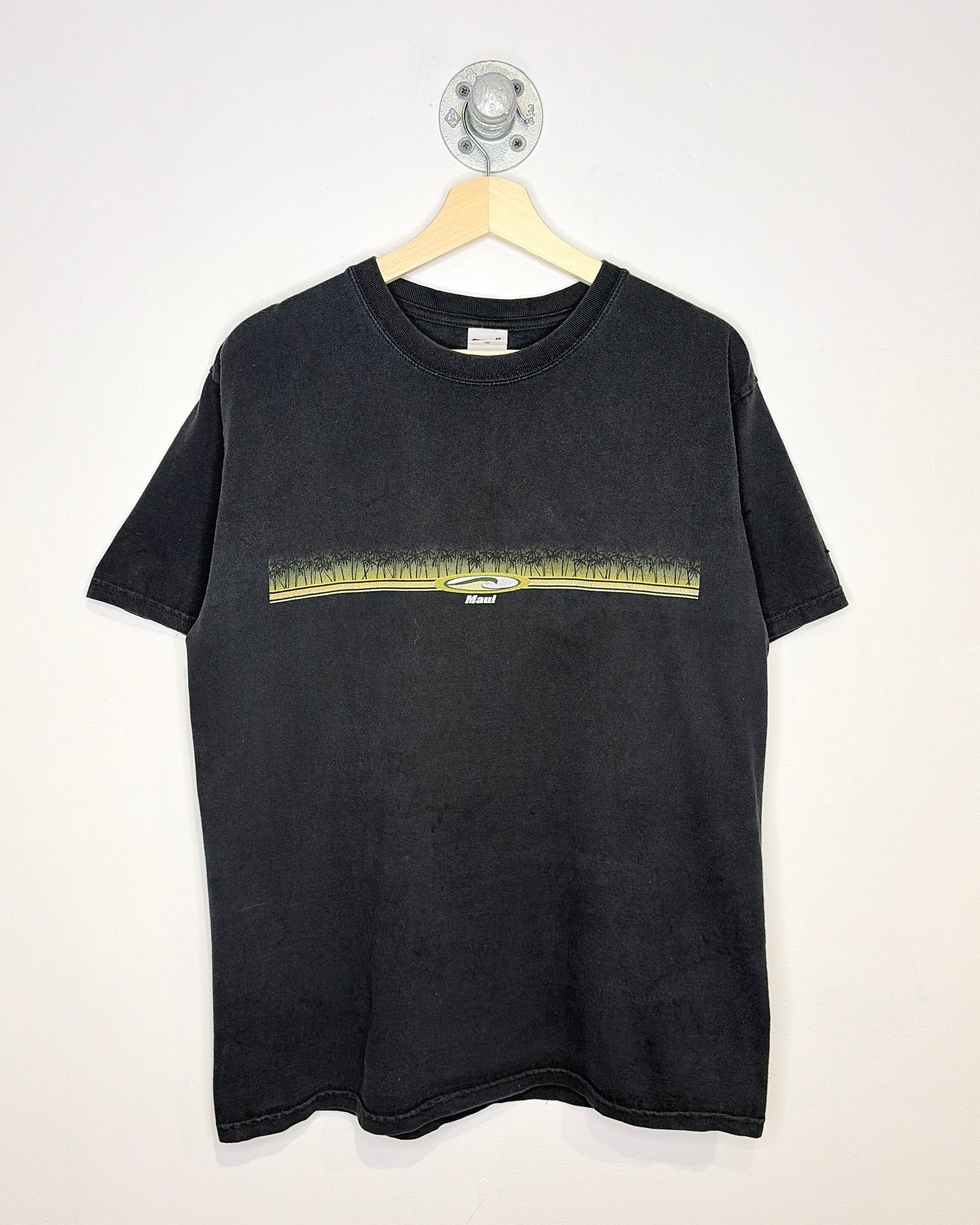 Vintage 2000s Maui Surf Faded Black Tee Shirt